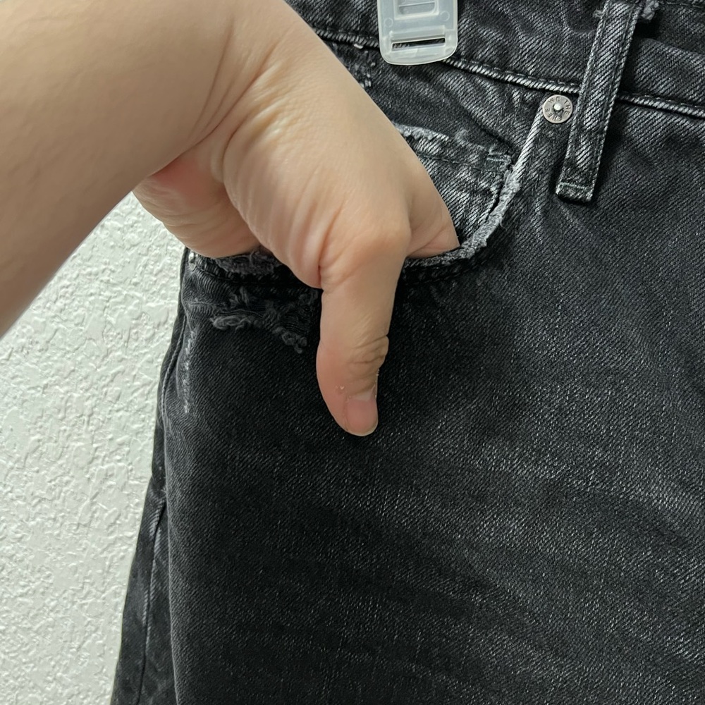 🎊 HP🎊Free People Baggy Tapered Boyfriend Jeans NWT in Obsidian Black - Picture 6 of 9